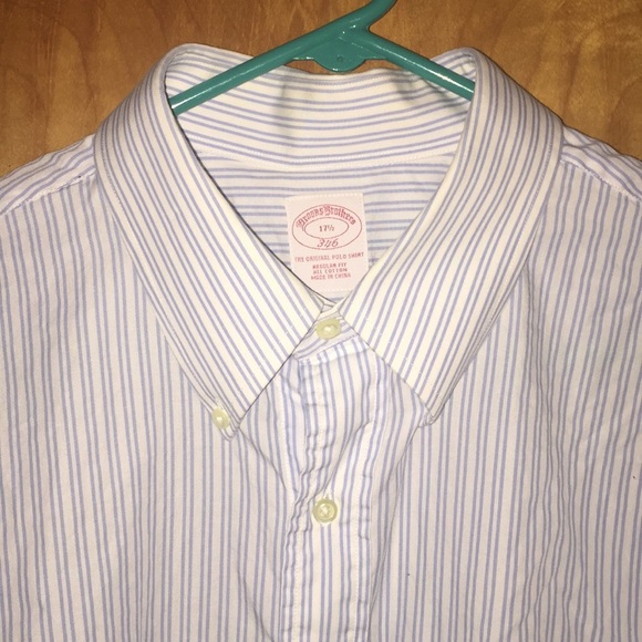 Men’s Aroors Brothers Short-Sleeve Button Down Shirt Size 17 1/2 - Picture 6 of 8
